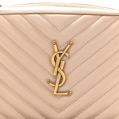 Saint Laurent Calfskin Matelasse Monogram Lou Camera Bag Dark Beige 8 of 11