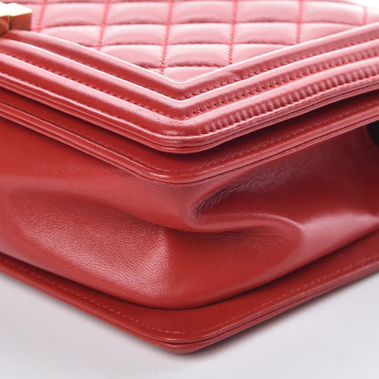 Chanel Lambskin Quilted Medium Boy Flap Red 9 of 10
