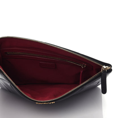 Chanel Lambskin Quilted Large 19 Cosmetic Case Black 5 of 8