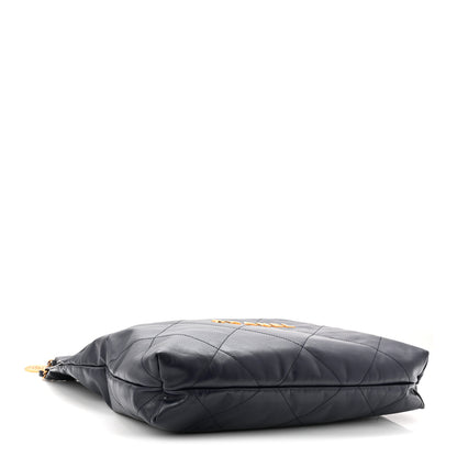 Chanel Shiny Calfskin Quilted Chanel 22 Navy Blue 5 of 11