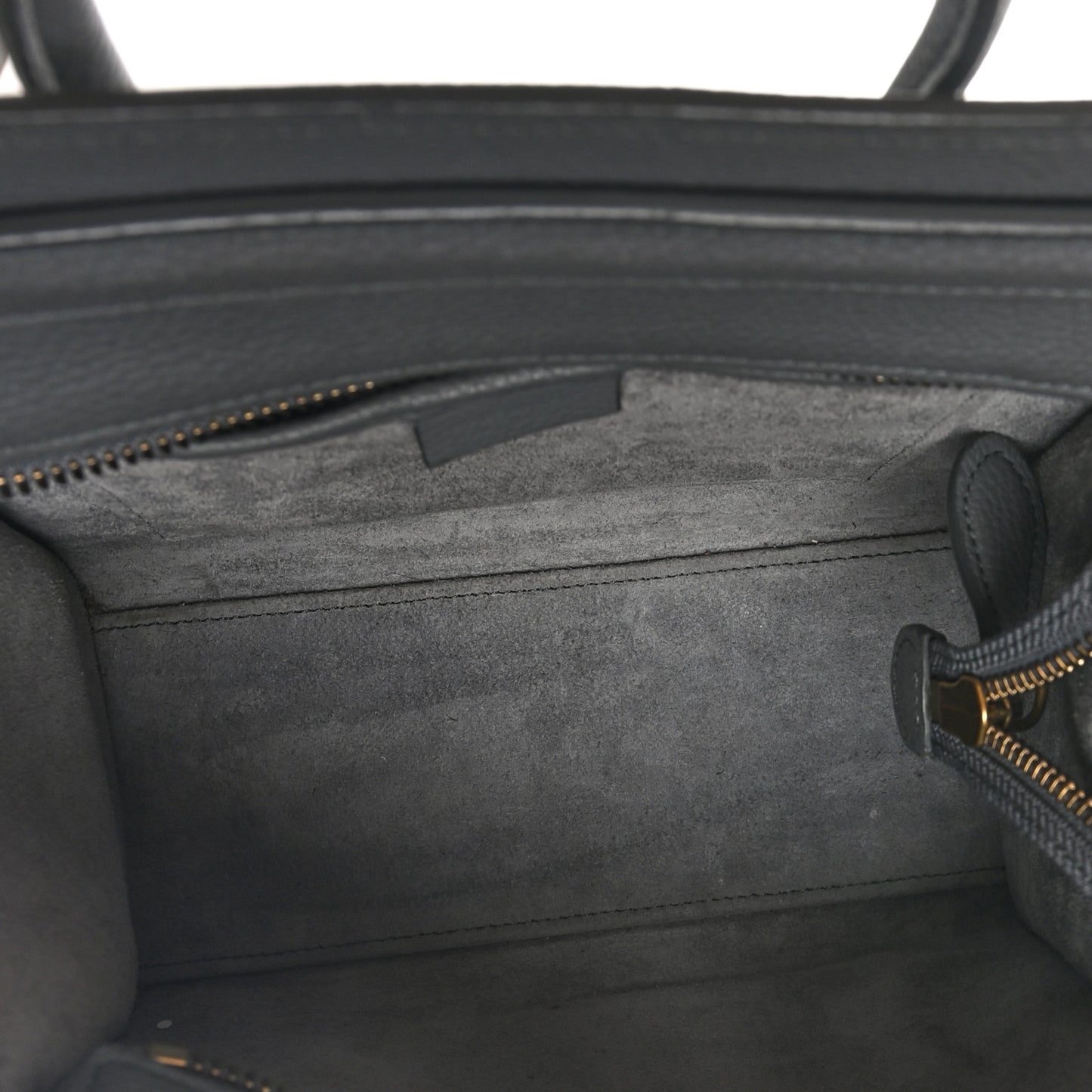 Baby Drummed Calfskin Nano Luggage Kohl