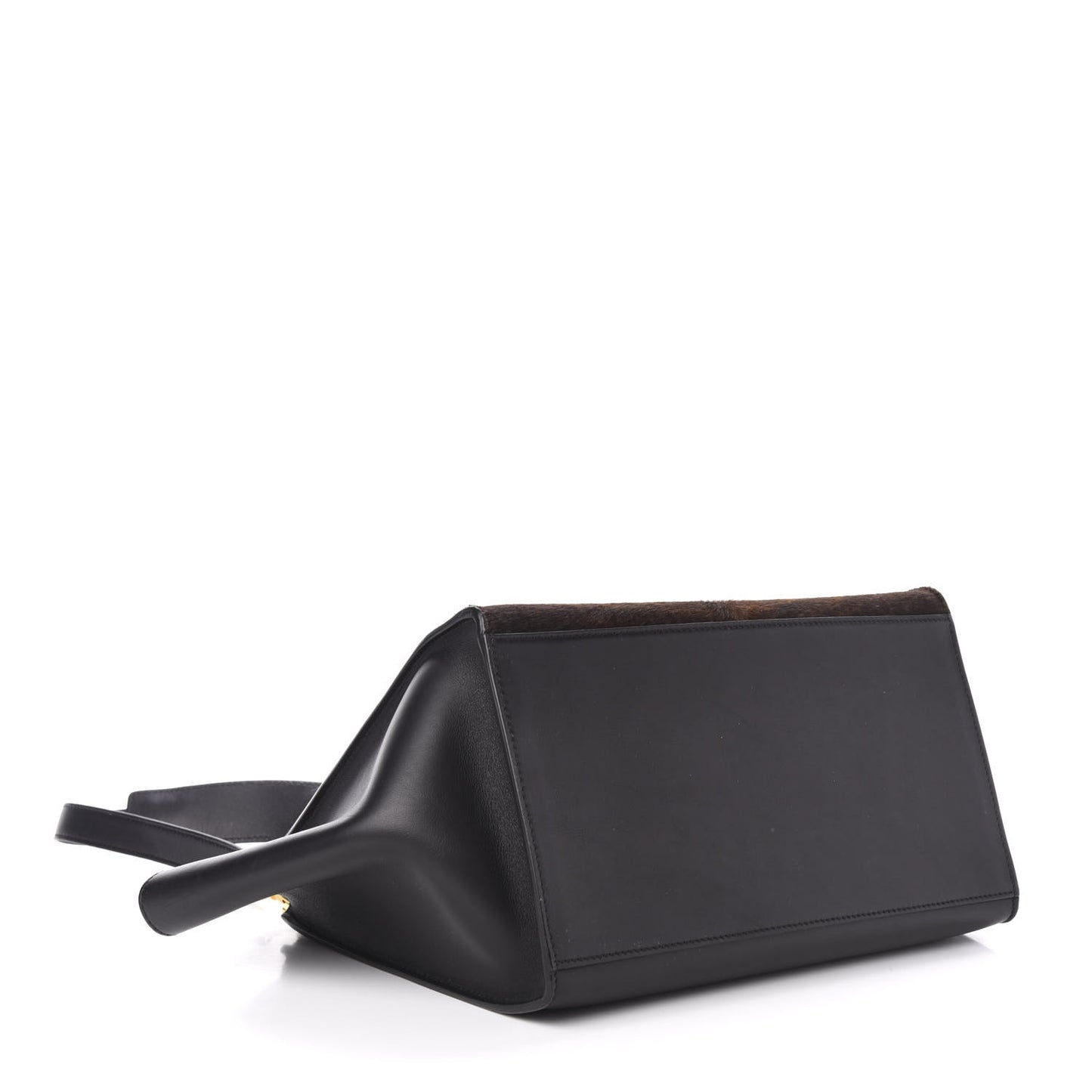 Shaded Pony Hair Calfskin Medium Trapeze Brown