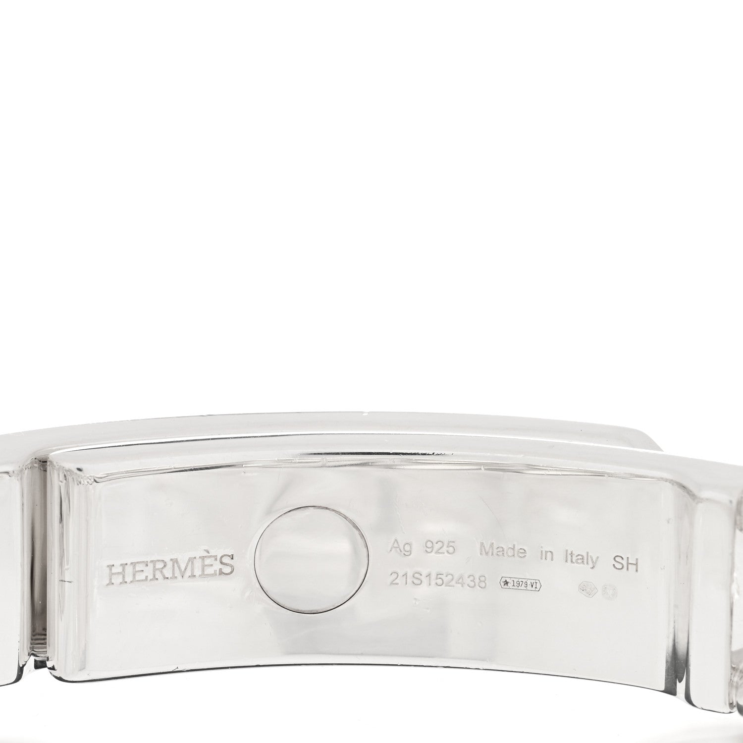 Hermes Sterling Silver GM Kelly Gourmette Bracelet SH 3 of 4