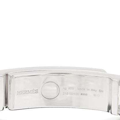 Hermes Sterling Silver GM Kelly Gourmette Bracelet SH 3 of 4