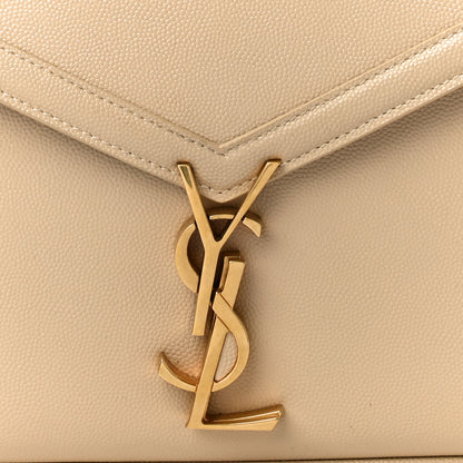 Saint Laurent Grain de Poudre Mini Classic Monogram Cassandra Top Handle Beige 7 of 9