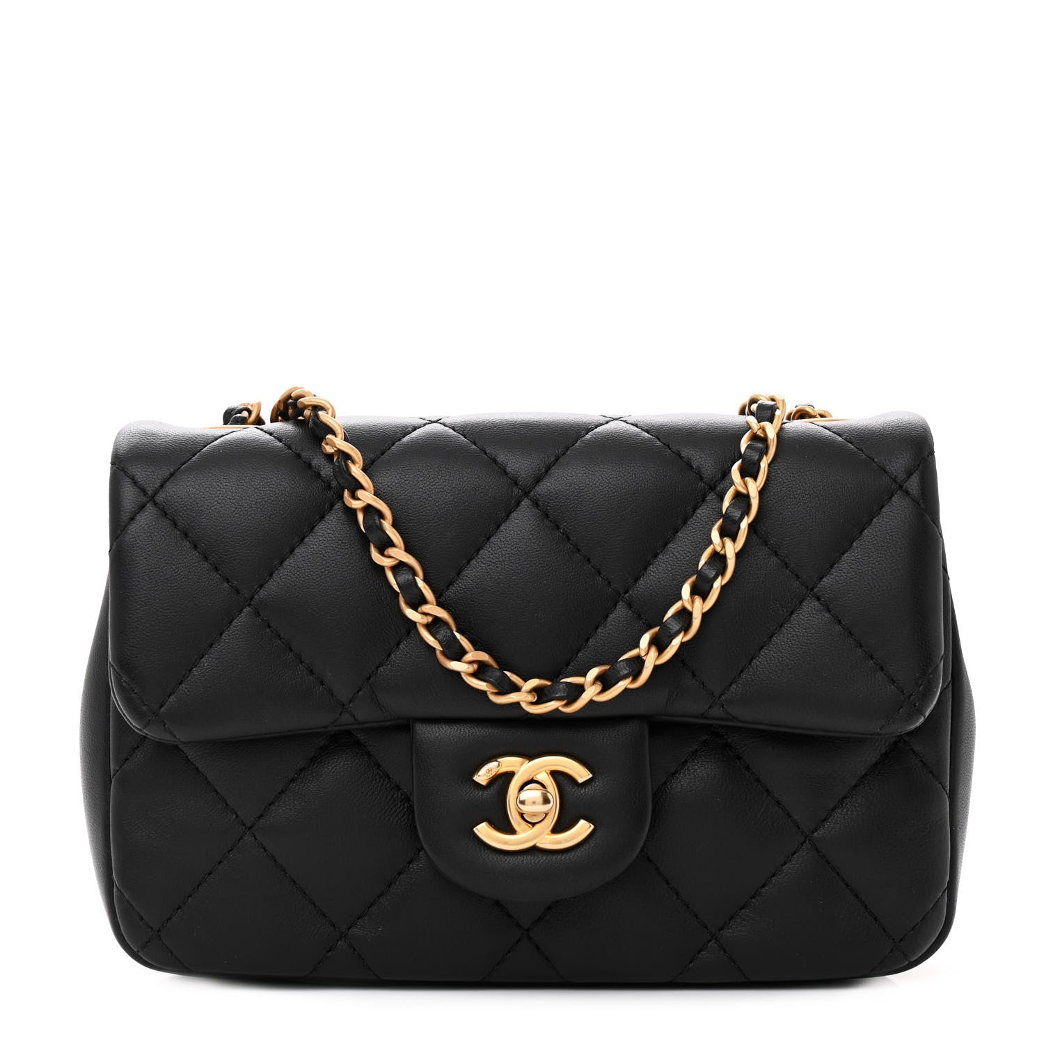 Chanel Lambskin Quilted Mini Heart Charms Flap Black 1 of 11