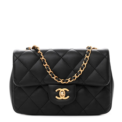 Chanel Lambskin Quilted Mini Heart Charms Flap Black 1 of 11