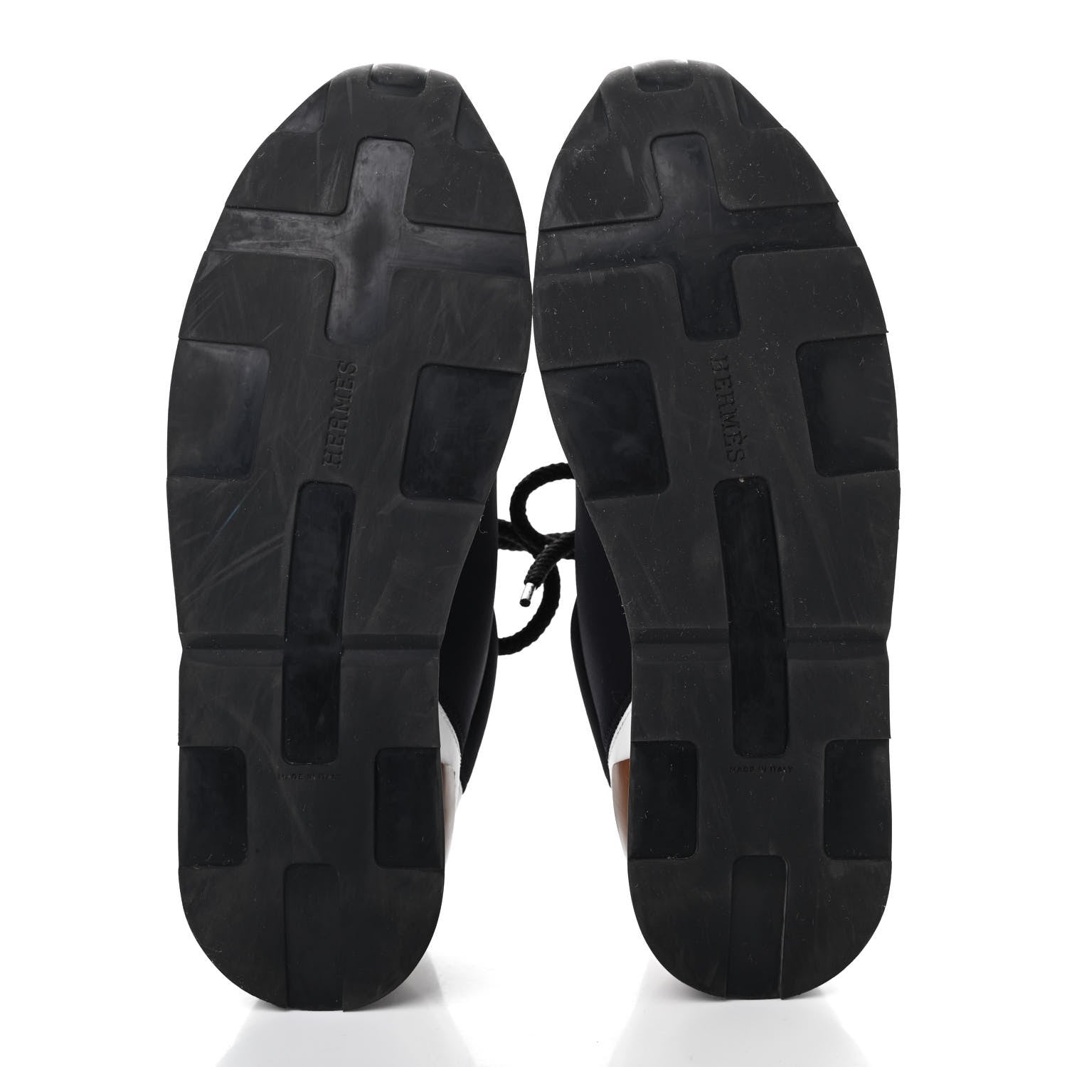 Hermes Technical Canvas Sneakers 39 Black White 5 of 9