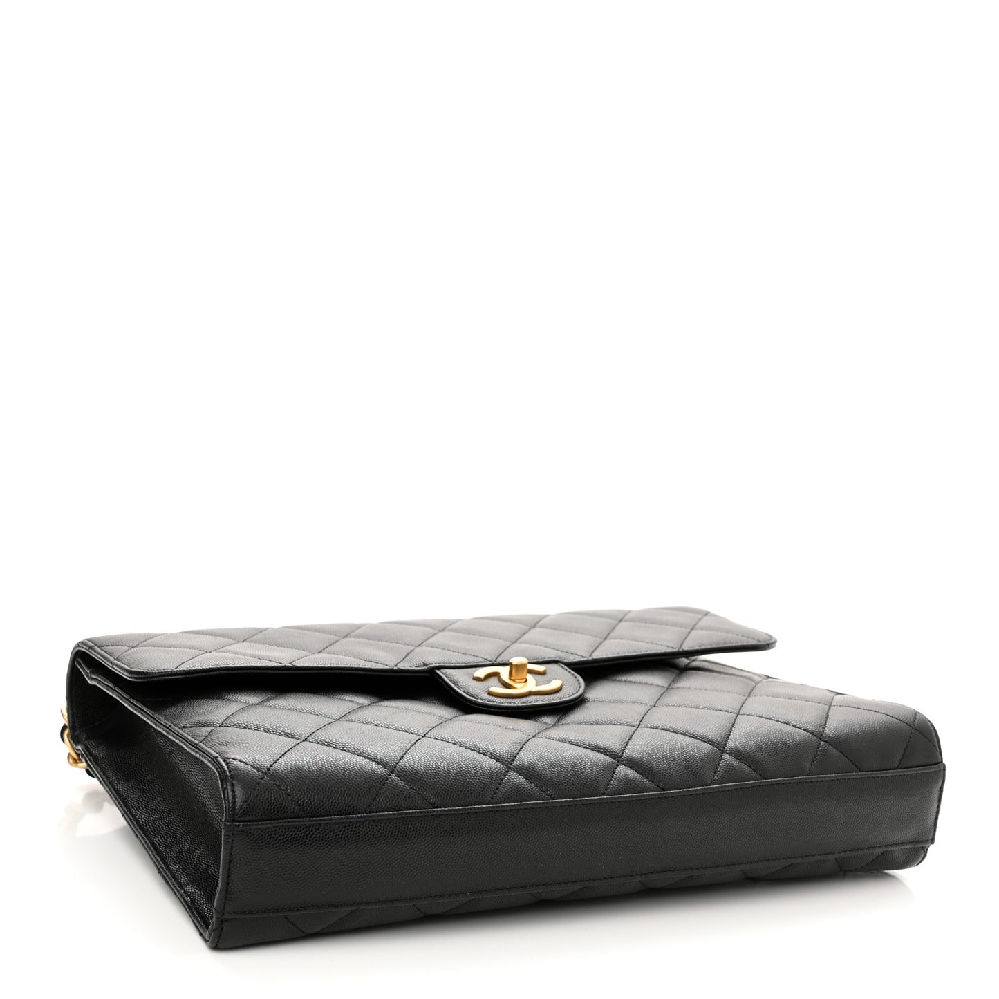 Caviar Quilted Carry Me Top Handle Flap Black