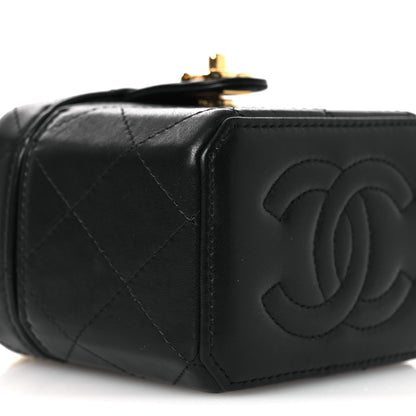Chanel Lambskin Quilted Vanity Clutch With Chain Black 9 of 11