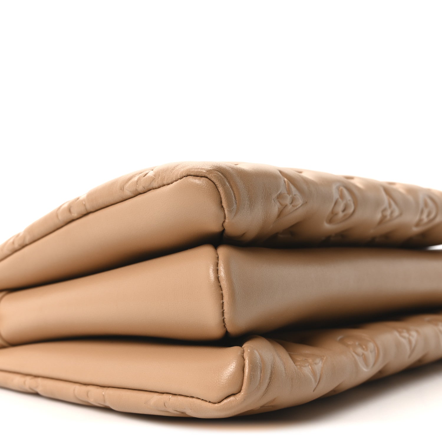 Louis Vuitton Lambskin Embossed Monogram Coussin PM Camel 8 of 10