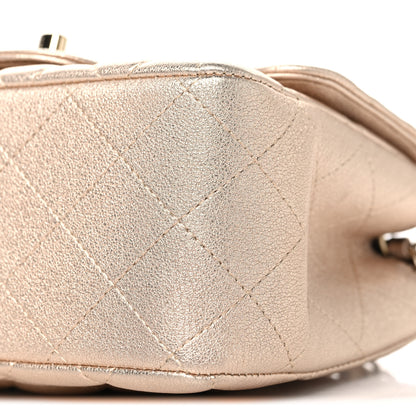 Chanel Metallic Lambskin Quilted Mini Square Flap Gold 10 of 12
