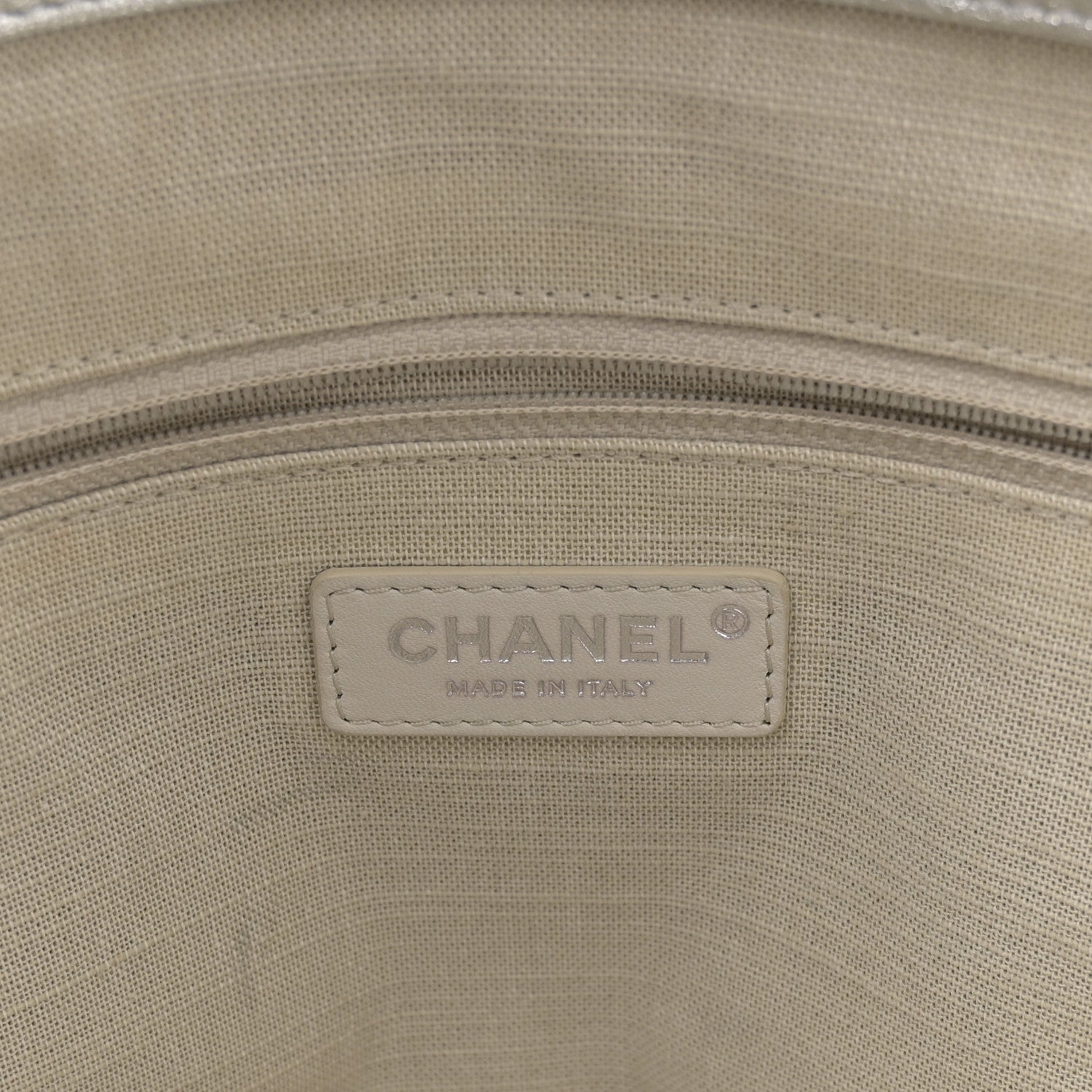 Chanel Metallic Calfskin Medium Deauville Tote Silver 10 of 27