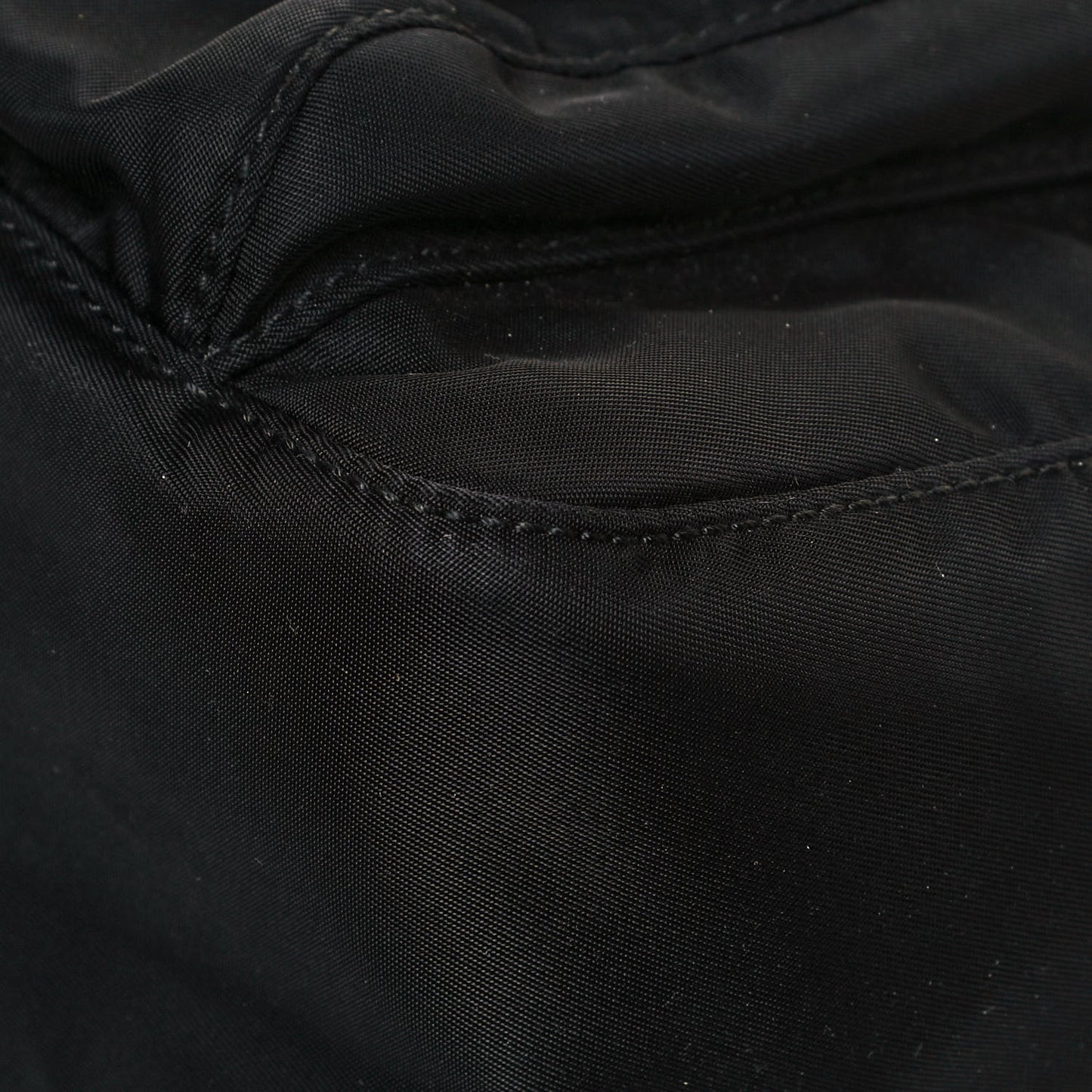 Tessuto Nylon Single Buckle Messenger Bag Black