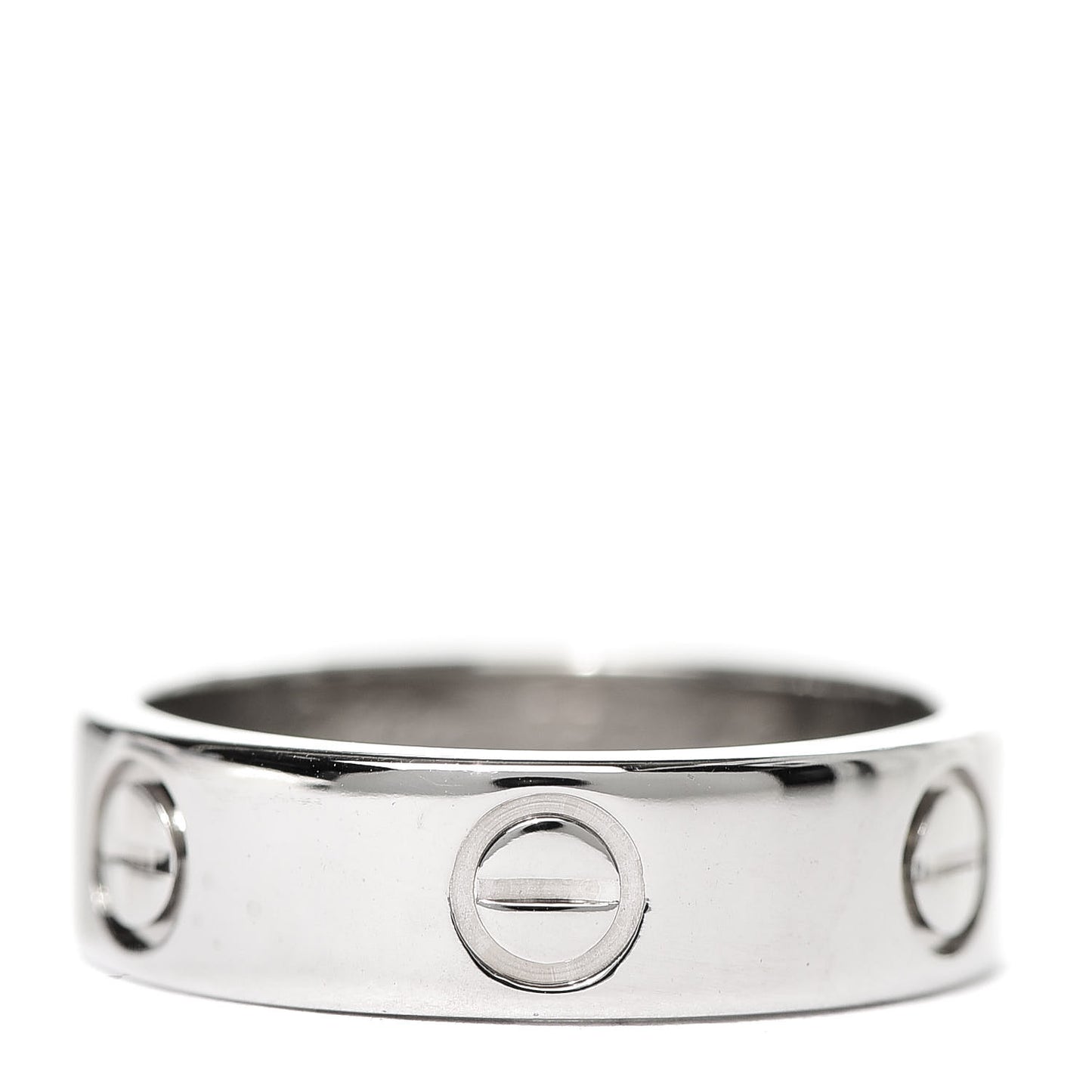 18K White Gold 5.5mm LOVE Ring 52 6