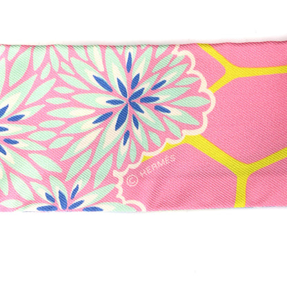 Hermes Silk The Three Graces Twilly Rose Bonbon Canard 3 of 4