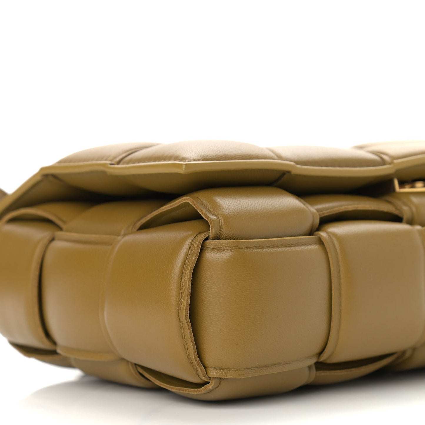Nappa Maxi Intreccio Padded Cassette Crossbody Bag Acorn