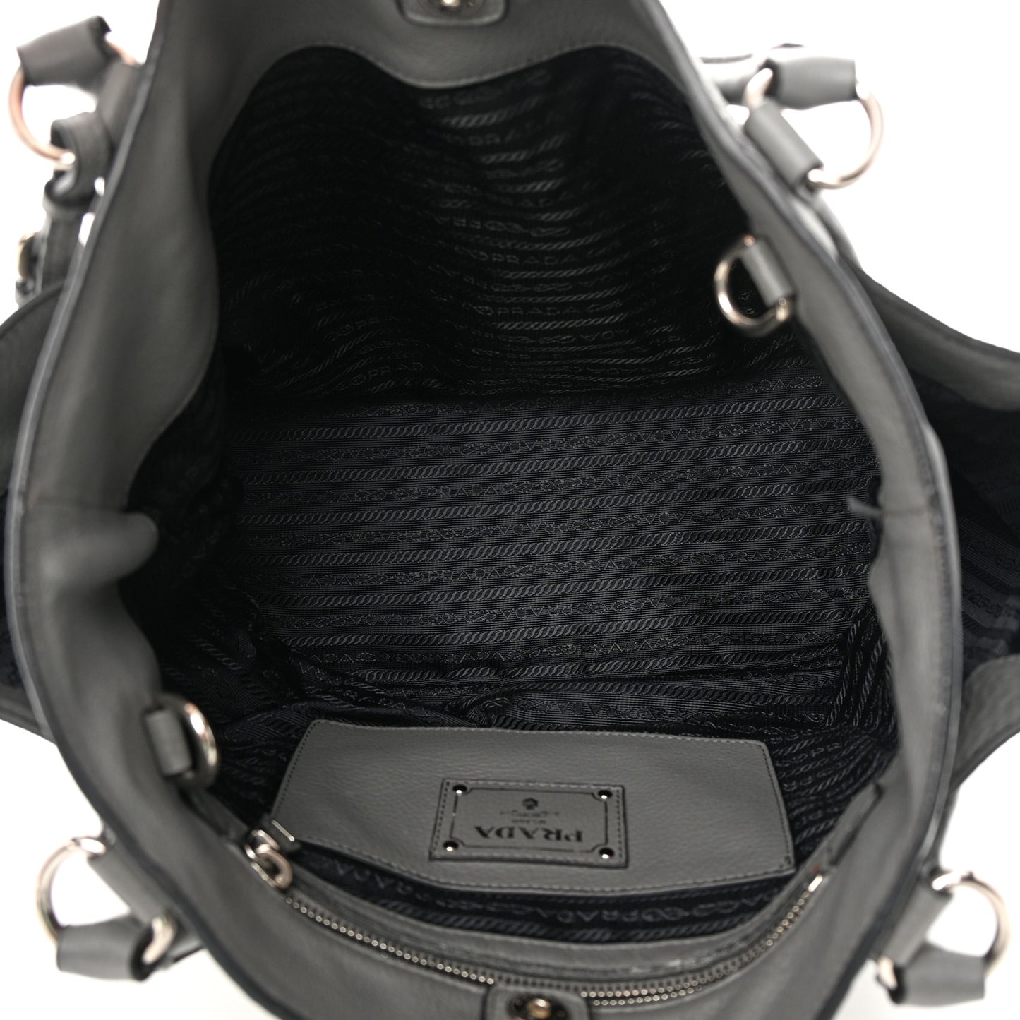 Vitello Daino Side Pocket Tote Marmo