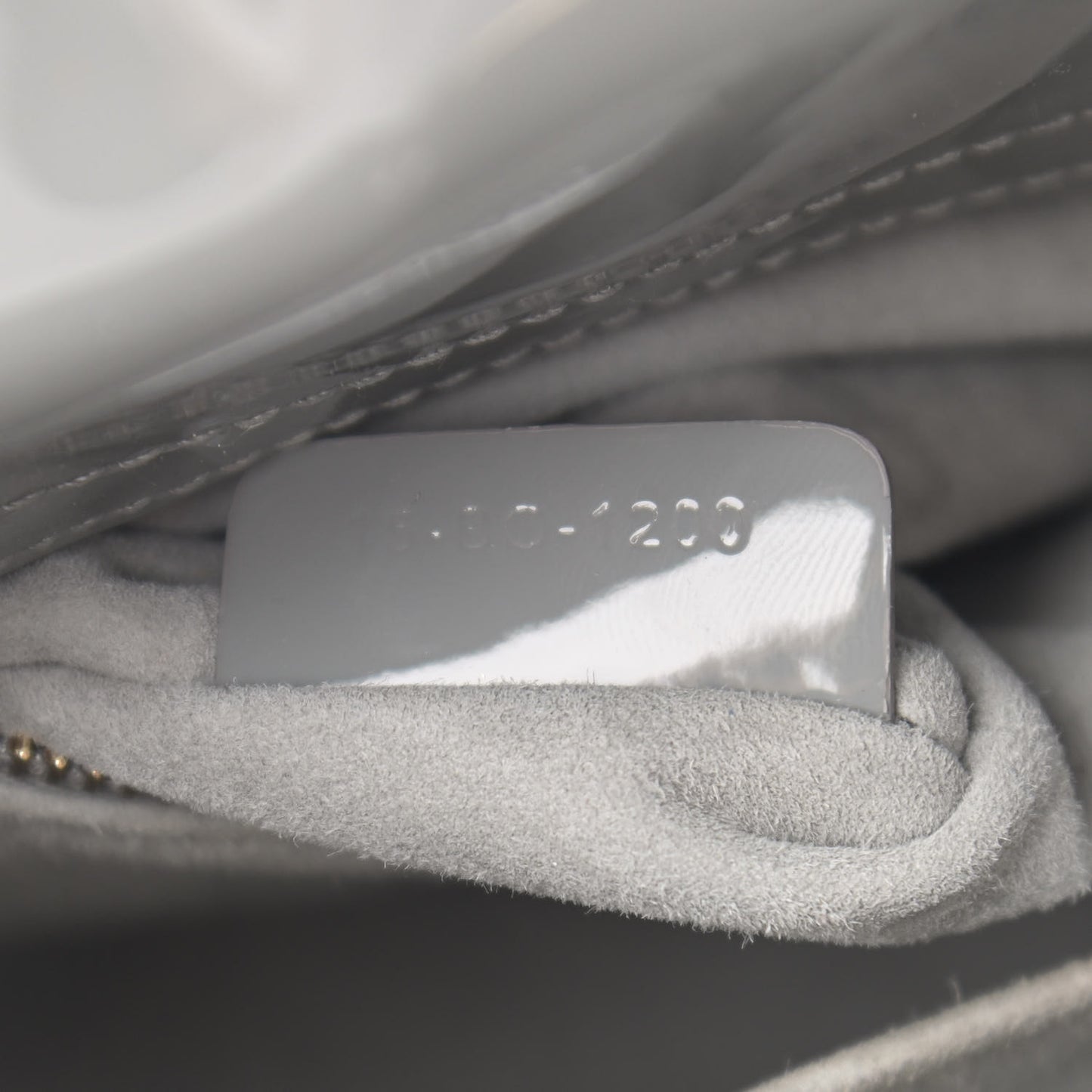 Patent Cannage Small Lady Dior Grey