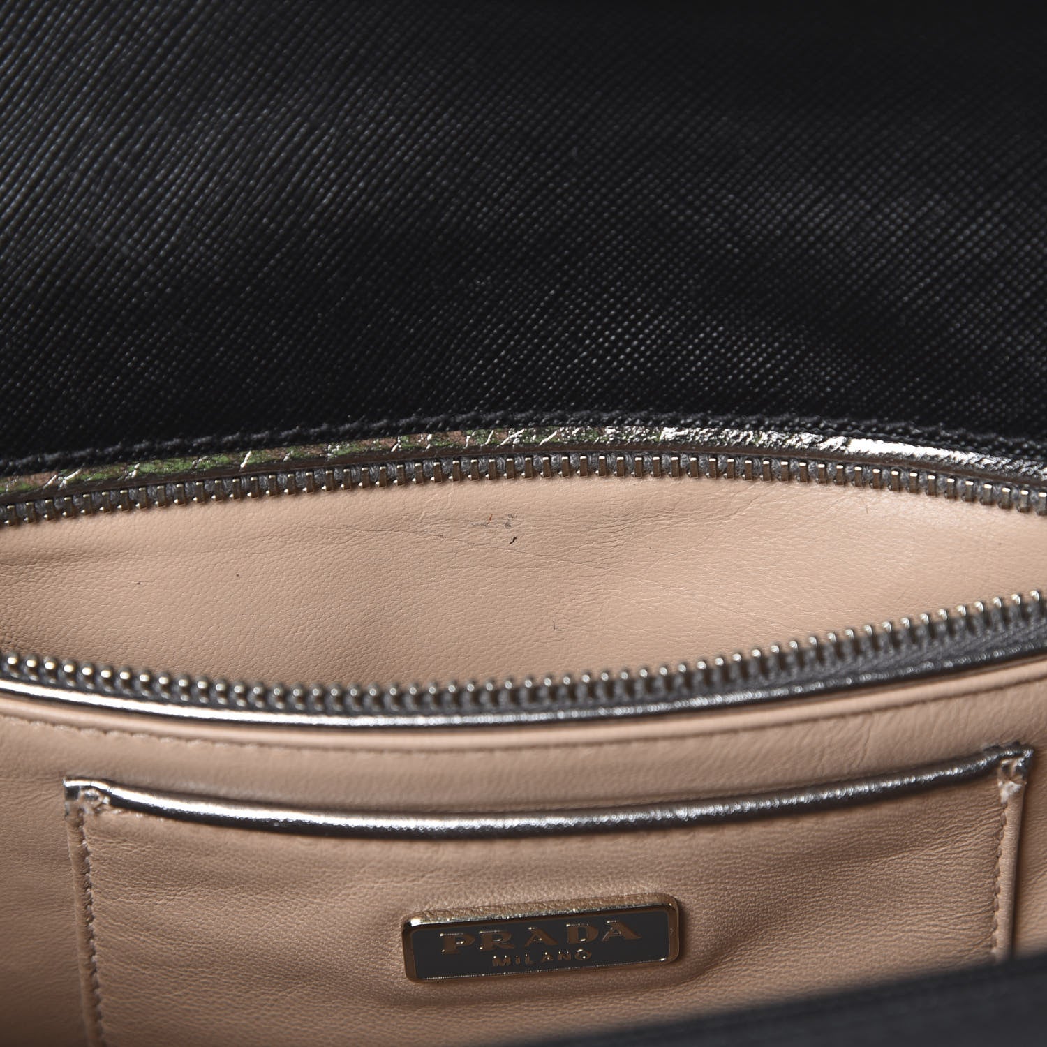 Prada Saffiano Turnlock Chain Shoulder Bag Black 12 of 12