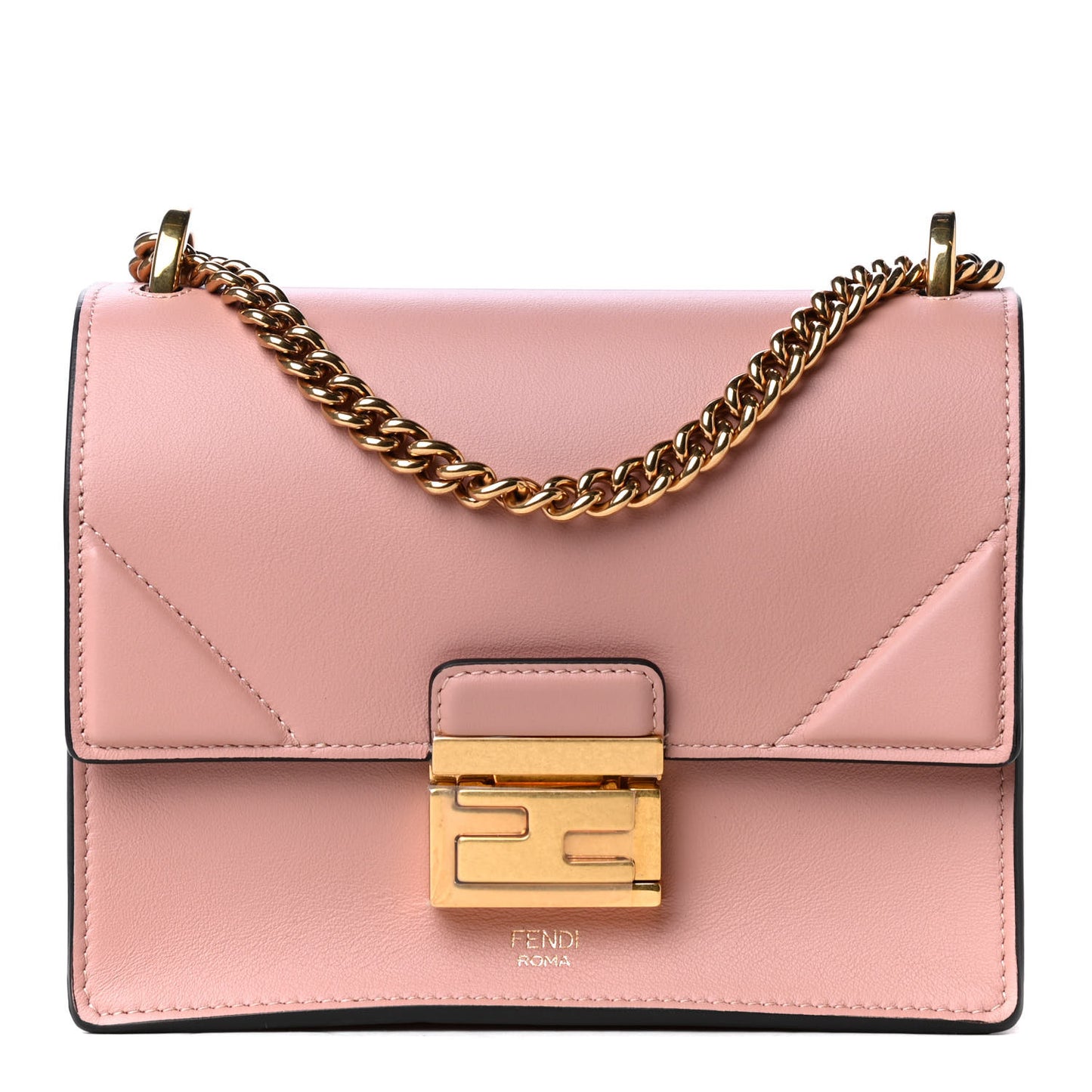 Vitello Grace Matte Small Kan U Shoulder Bag Rosa Bourbon