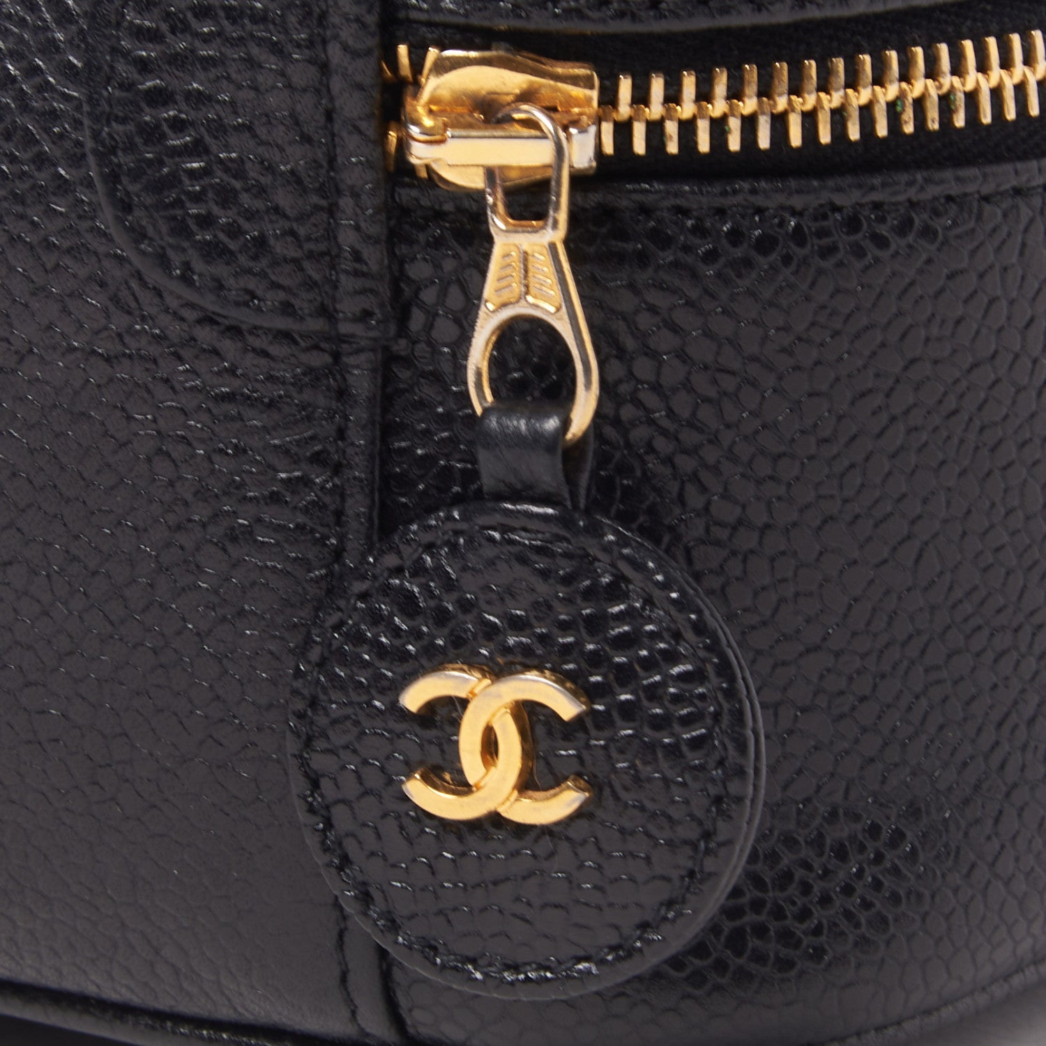 Chanel Caviar Vanity Cosmetic Case Black 8 of 10