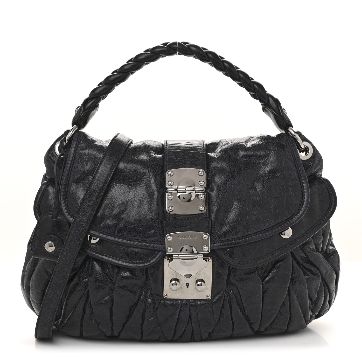 Miu Miu Nappa Matelasse Lux Coffer Hobo Bluette 1 of 25