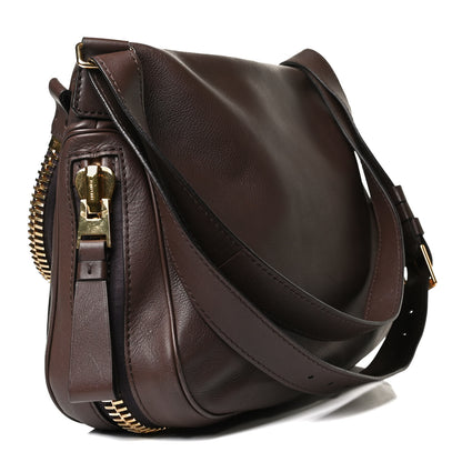 Tom Ford Pebbled Calfskin Large Jennifer Dark Brown 3 of 11