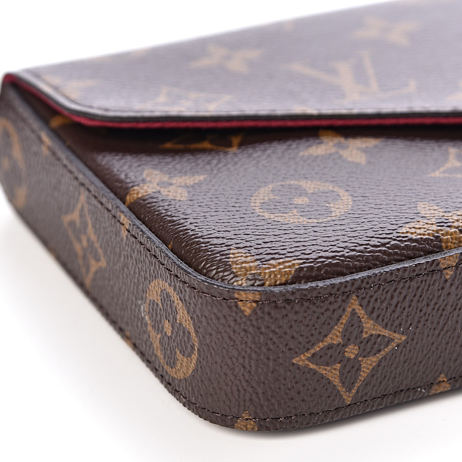 Louis Vuitton Monogram Pochette Felicie Chain Wallet Fuchsia 10 of 12