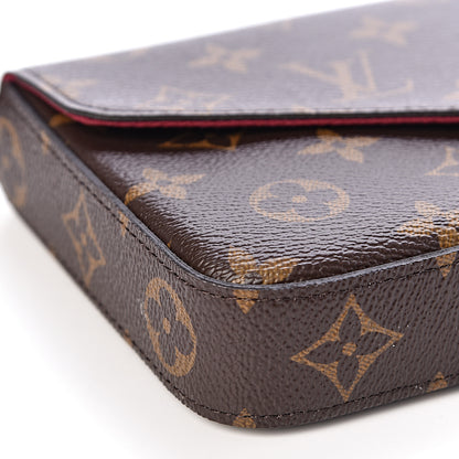 Louis Vuitton Monogram Pochette Felicie Chain Wallet Fuchsia 10 of 12