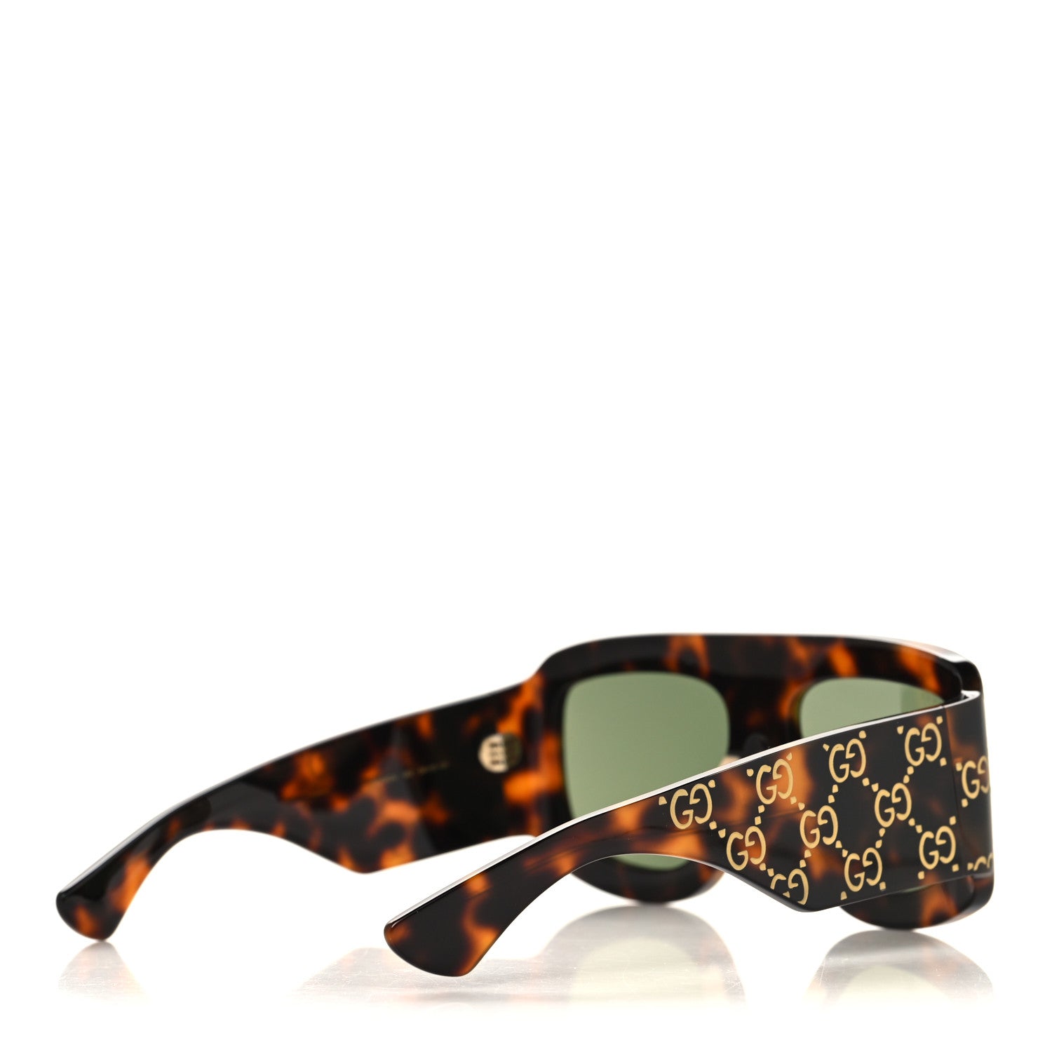 Gucci Acetate Monogram Shield Sunglasses GG0983S Havana 4 of 7