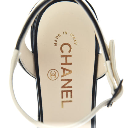Chanel Lambskin Quilted CC Sandal 40 Ivory 8 of 11