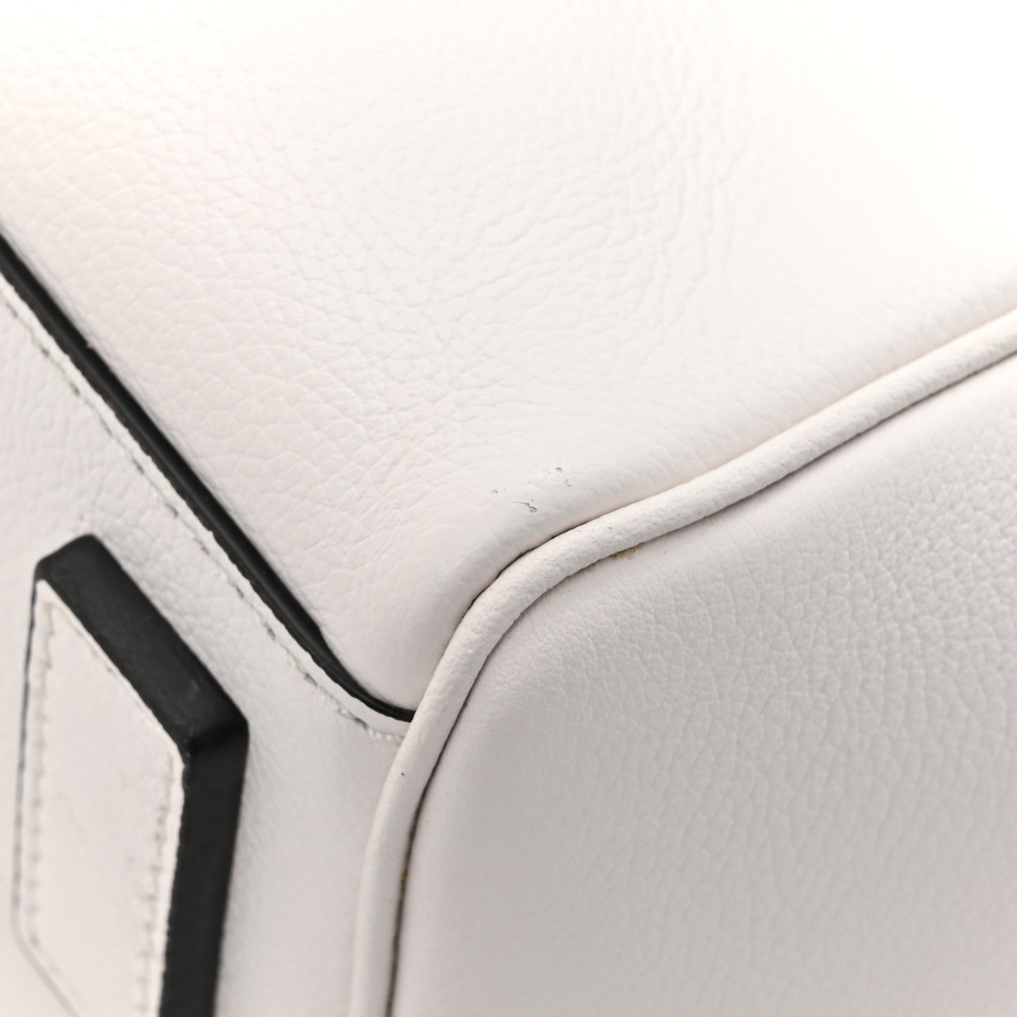 Grained Calfskin Small La Medusa Top Handle Bag Optical White