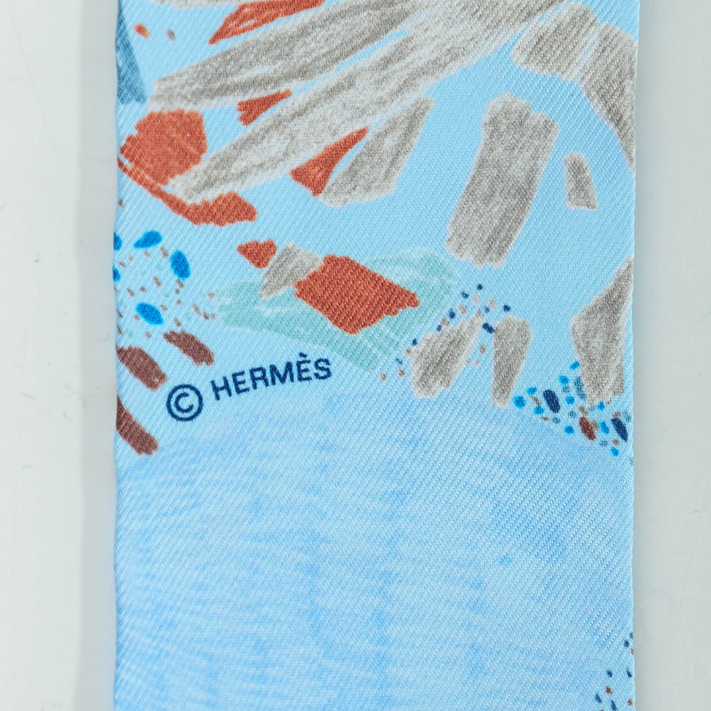 Silk Chacun Fait Son Nid Twilly Cobalt Marine Etoupe