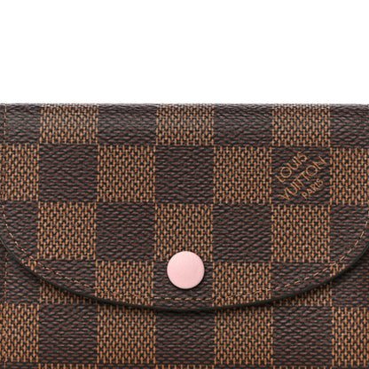 Louis Vuitton Damier Ebene Rosalie Coin Purse Rose Ballerine 7 of 10