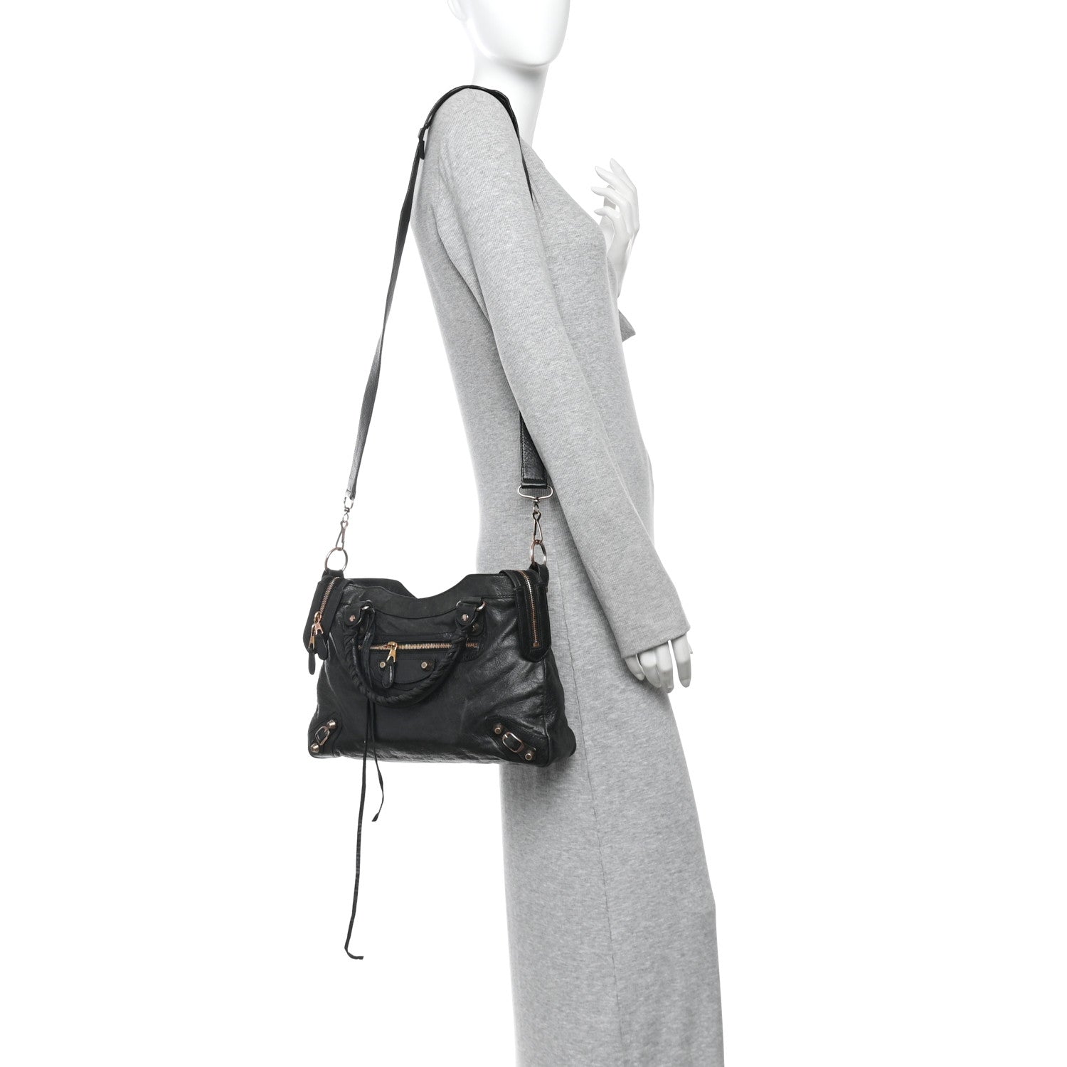 Balenciaga Agneau Giant 12 Rose Gold Hardware Town Black 2 of 16