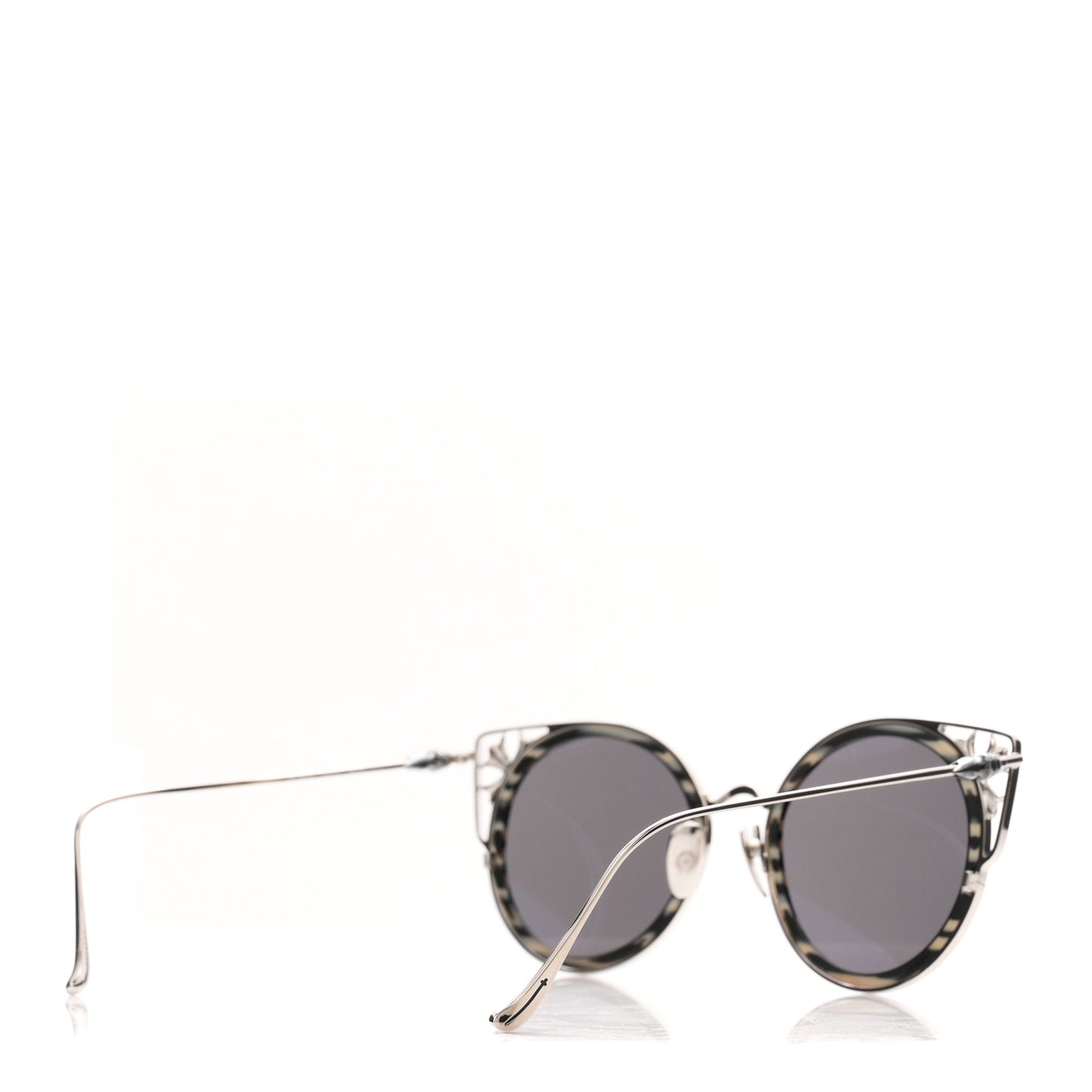 Metal Blow It Blue Sunglasses Silver