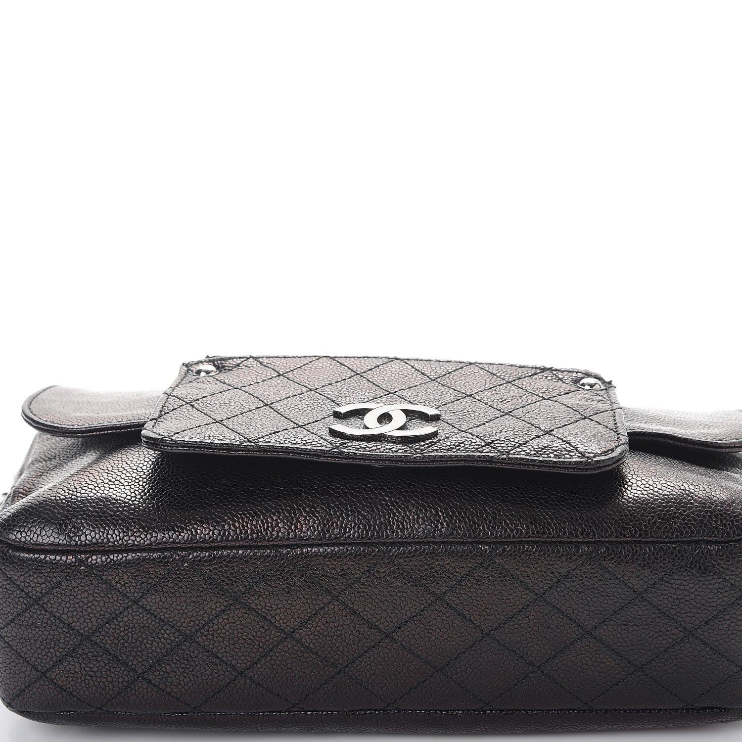 Chanel Metallic Glazed Caviar Small Pocket In The City Shoulder Bag Bronze 9 of 10