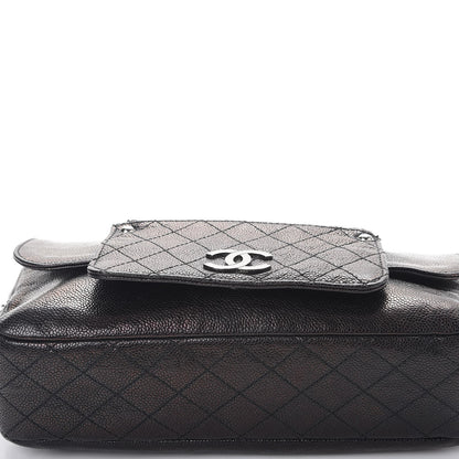 Chanel Metallic Glazed Caviar Small Pocket In The City Shoulder Bag Bronze 9 of 10