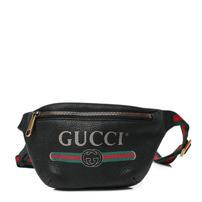 Gucci Grained Calfskin Small Logo Belt Bag Black 1 of 17