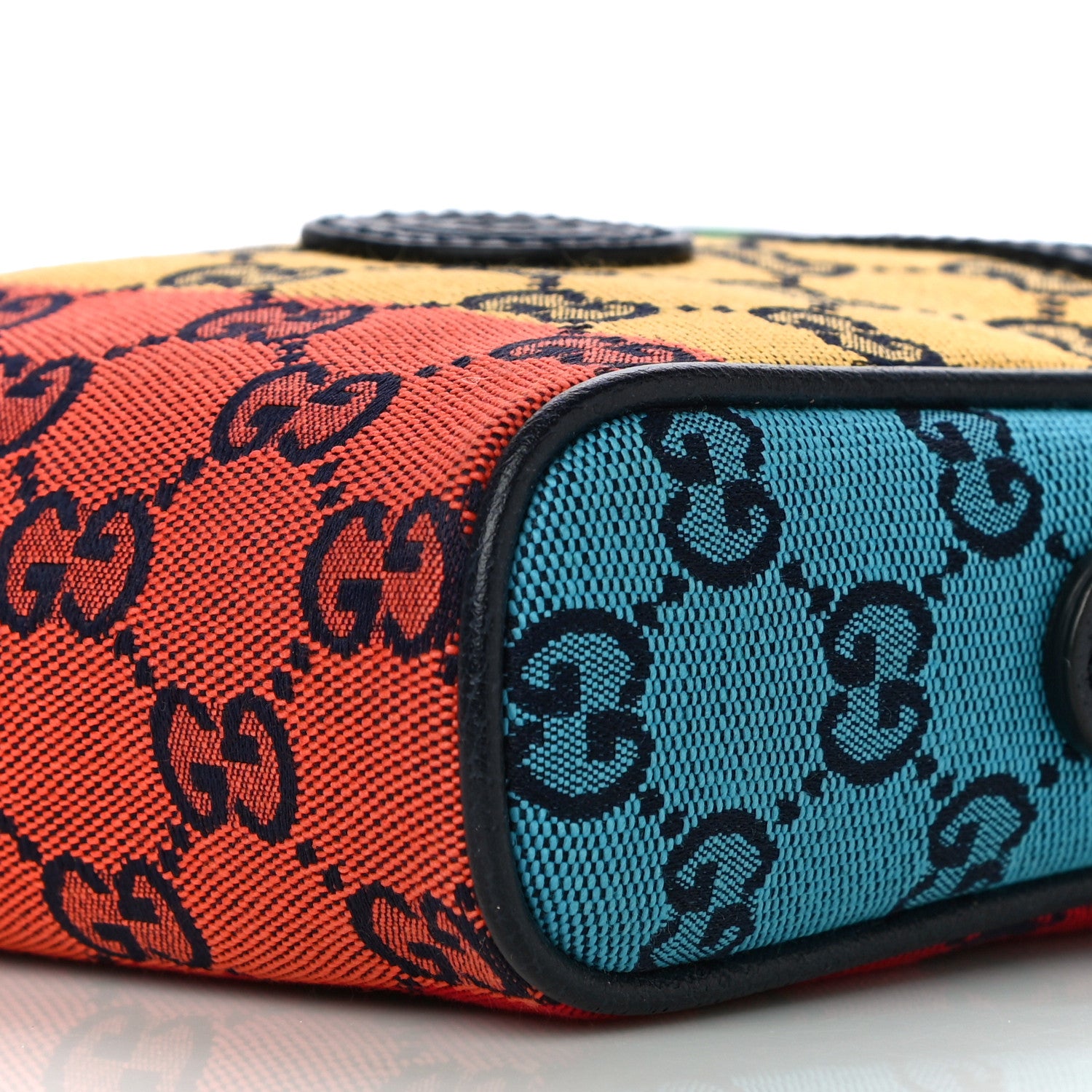 Gucci Monogram Multicolor Mini Retro Interlocking G Messenger Blue Rainbow Light Blue 10 of 10
