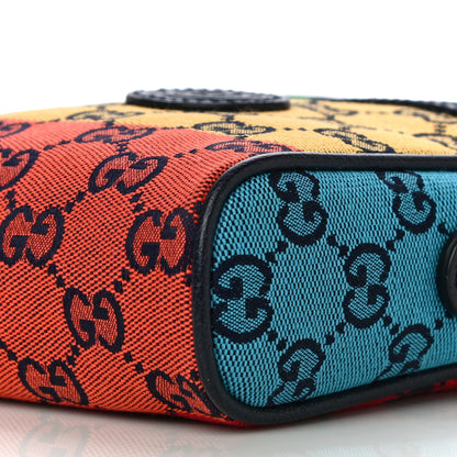 Gucci Monogram Multicolor Mini Retro Interlocking G Messenger Blue Rainbow Light Blue 10 of 10