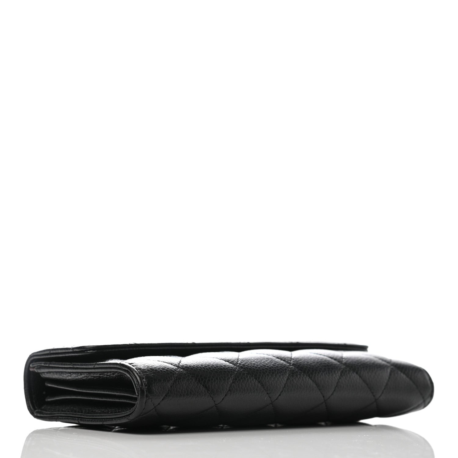 Chanel Caviar Quilted Large Gusset Flap Wallet Black 4 of 8