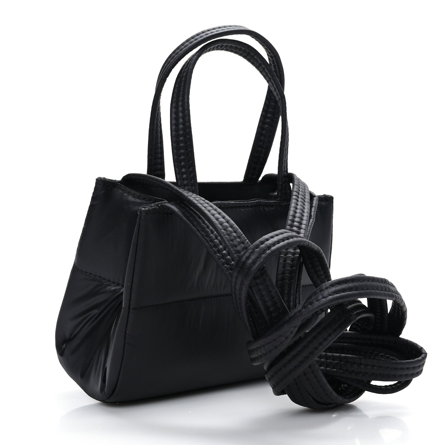 Telfar Nylon Small Puff Shopping Bag Black 3 of 8