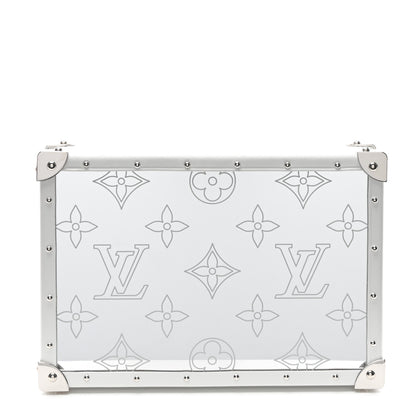 Louis Vuitton Calfskin Mirror Monogram Etched Jewelry Box Trunksu White 1 of 10