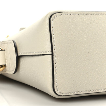 Gucci Textured Dollar Calfskin Web Small Ophidia Dome Shoulder Bag Mystic White 8 of 9