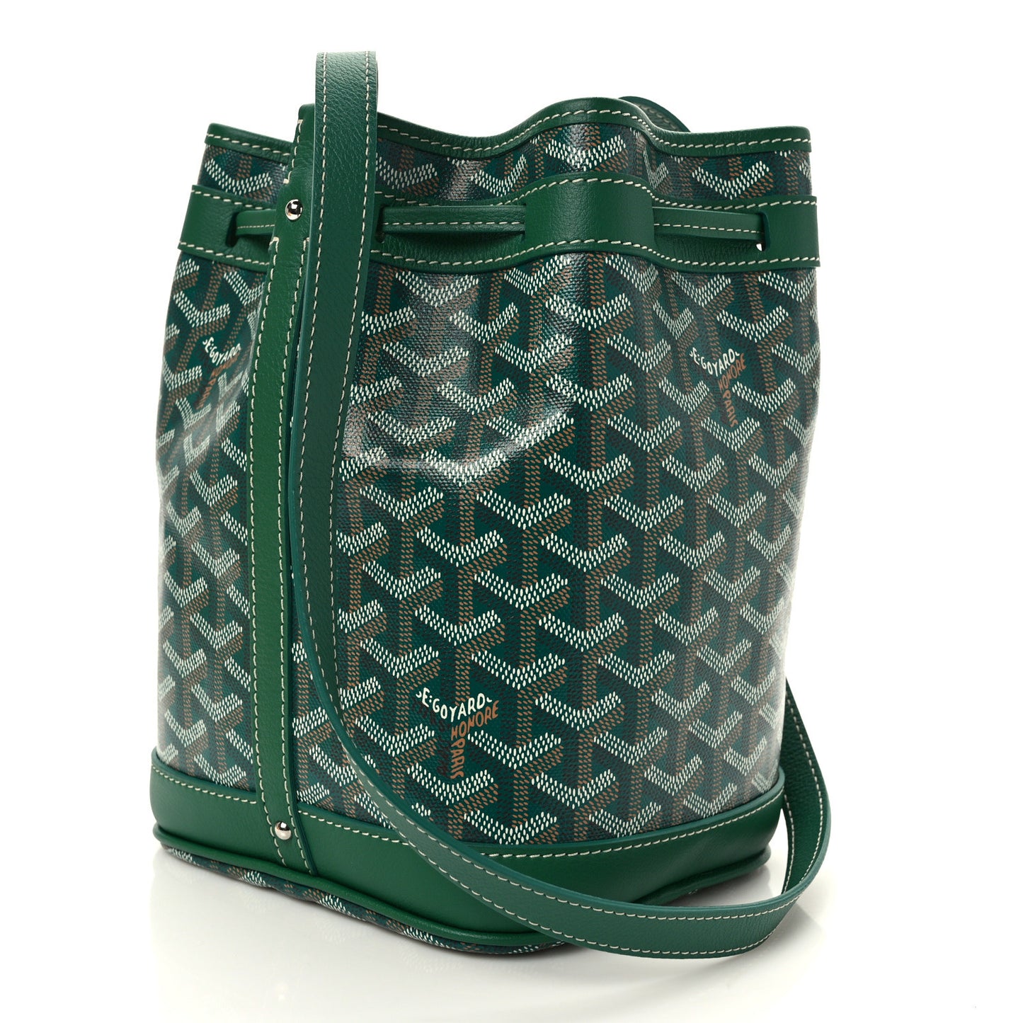 Goyardine Petit Flot Bucket Bag PM Green