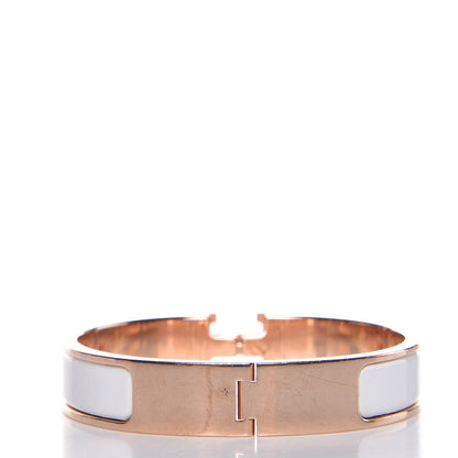 Hermes Enamel Narrow Clic Clac H Bracelet PM White 4 of 6