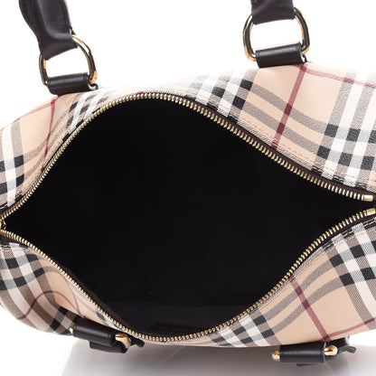 Burberry Haymarket Check Large Chester Bowling Bag Chocolate 4 of 4