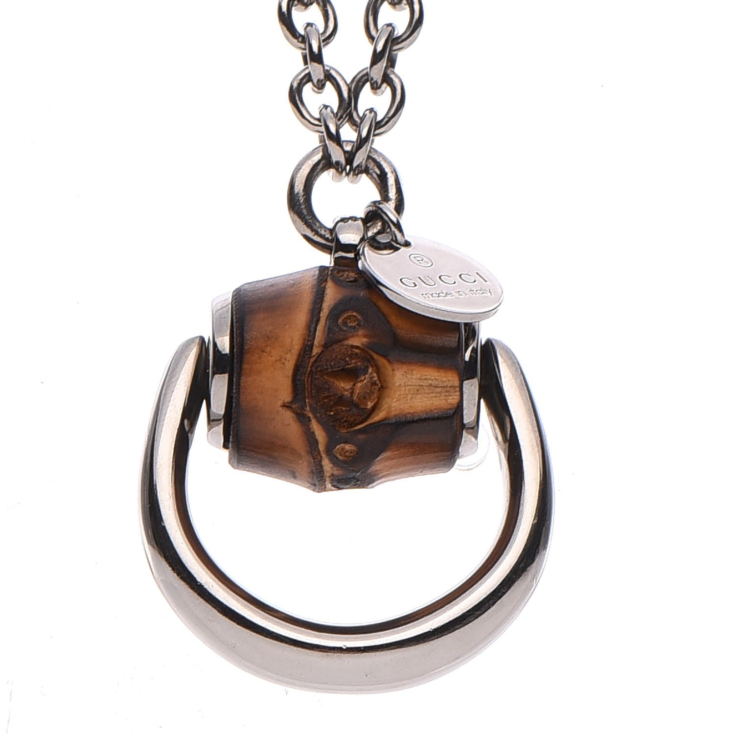 Gucci Bamboo Horsebit Necklace Large Silver 3 of 7